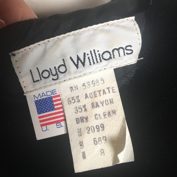 Lloyd Williams Size 8 Black Velvet & Silver Metallic Dress W/ Belt Vintage 80’s - Picture 2 of 14